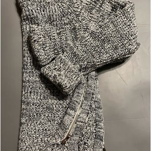 Gray longer length sweater